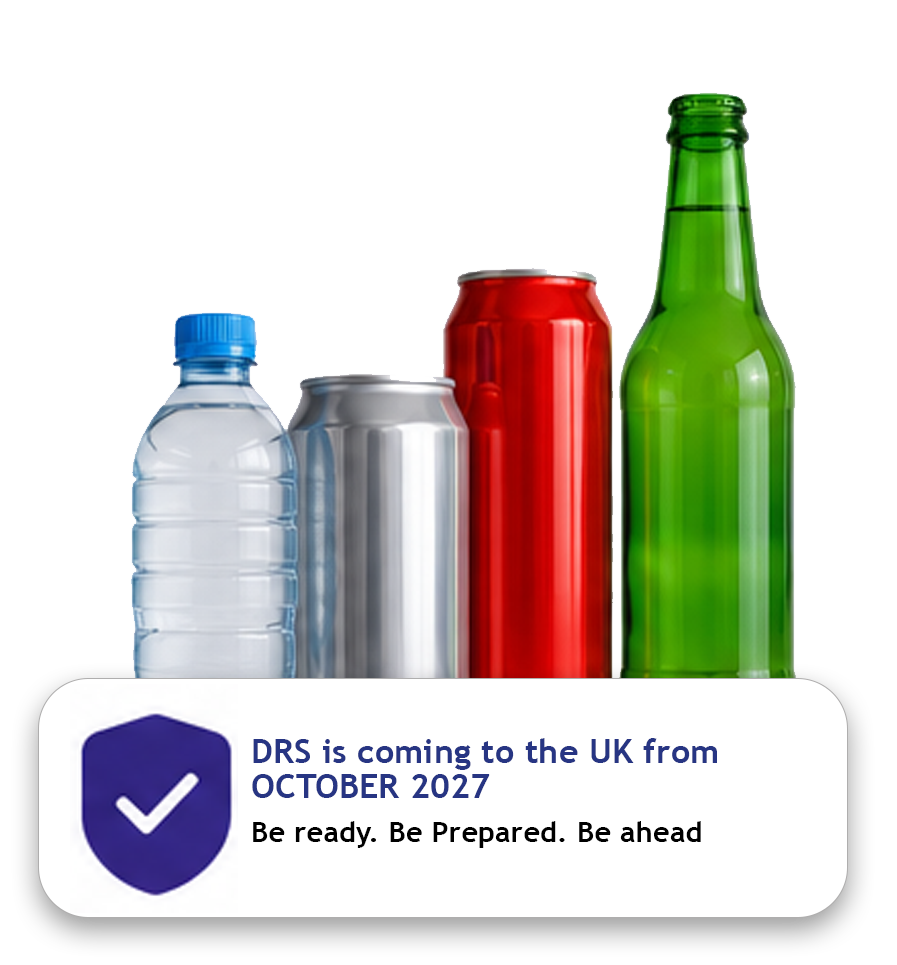 Plastic bottle, aluminium can, glass bottle and drinks container