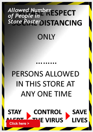 Allowed Number of People in Store Poster