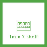 1m x 2 Shelf