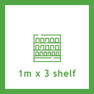 1m x 3 Shelf