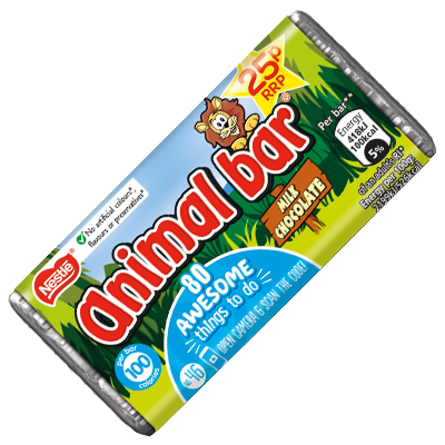 Animal Bar Bar Milk Chocolate PMP 25p 19g