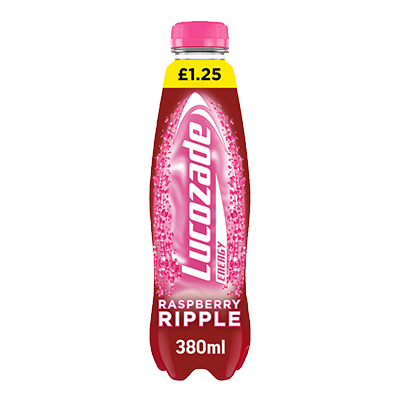 Lucozade  Raspberry Ripple PMP £1.25 380ml