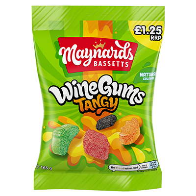 Maynards Bassetts Wine Gums Tangy PMP £1.25 165g