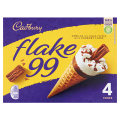 Cadbury Flake 99 Ice Cream Cones 4 x 125ml